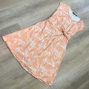 Lands End |  Coral Tropical Print Dress